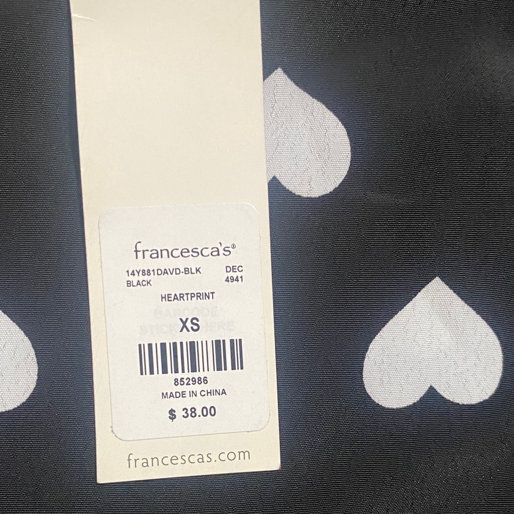 Miami Black and White Heart Mini Skirt - Picture 11 of 15
